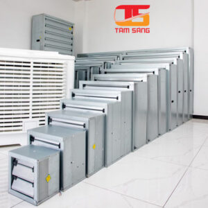 Các kích thước quạt hút công nghiệp gắn tường Tâm Sáng