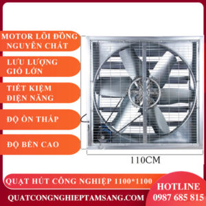 Quạt hút công nghiệp gắn tường 1100×1100