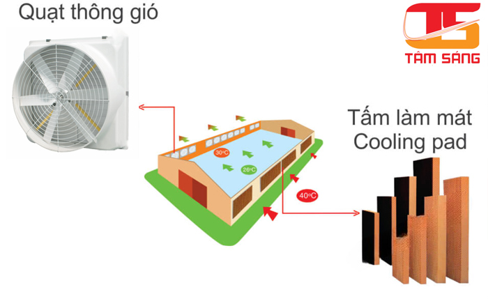 Ứng dụng quạt Composite thông gió chuồng trại